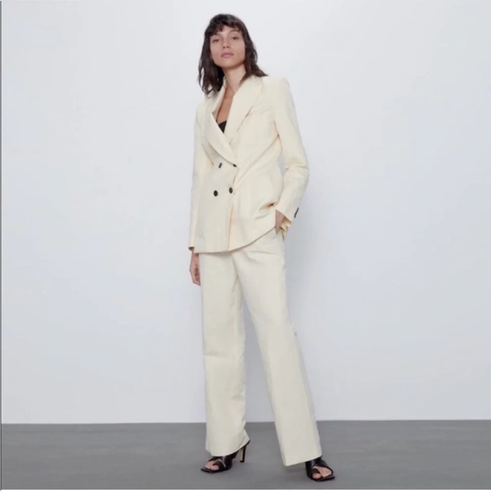 ZARA RUSTIC BLAZER WITH TOPSTITCHING - Picture 2 of 7